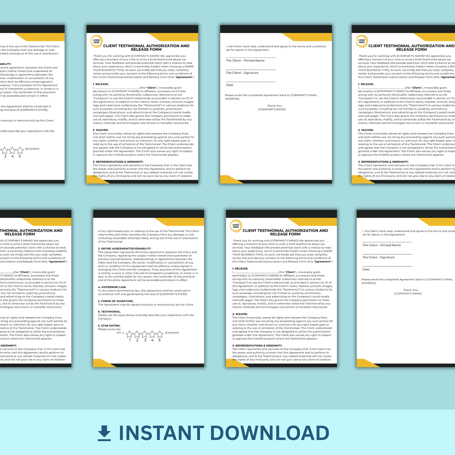Client Testimonial Release Form