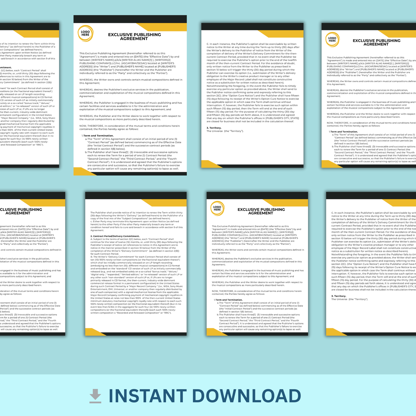 Publishing Agreement - Exclusive