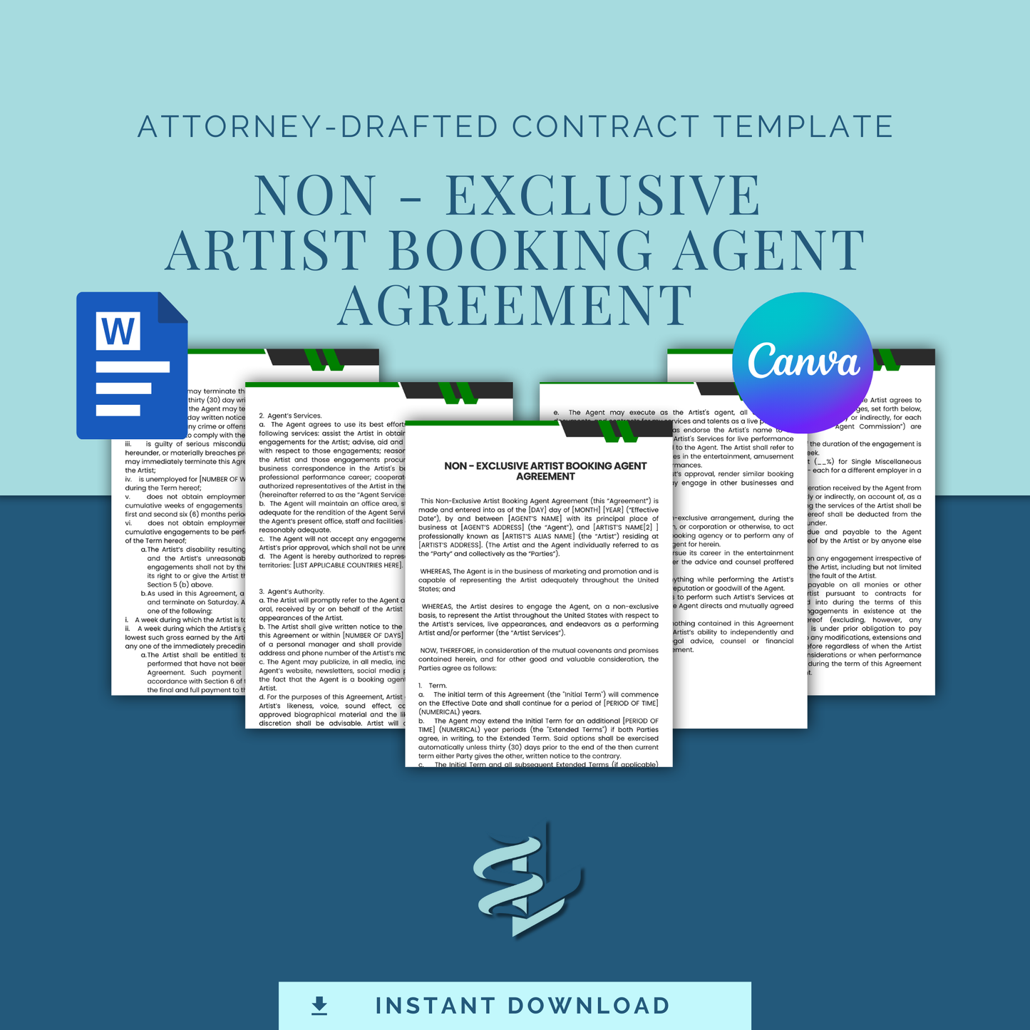 Artist Booking Agent Agreement - Non-Exclusive
