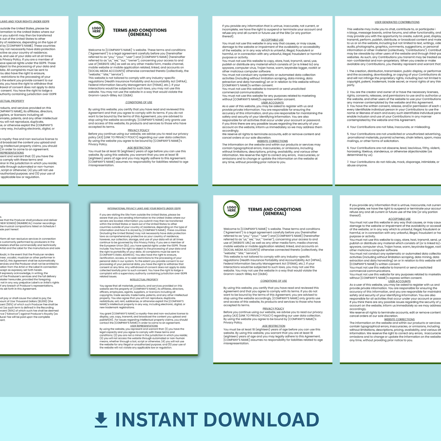 Website - Terms and Conditions (General)