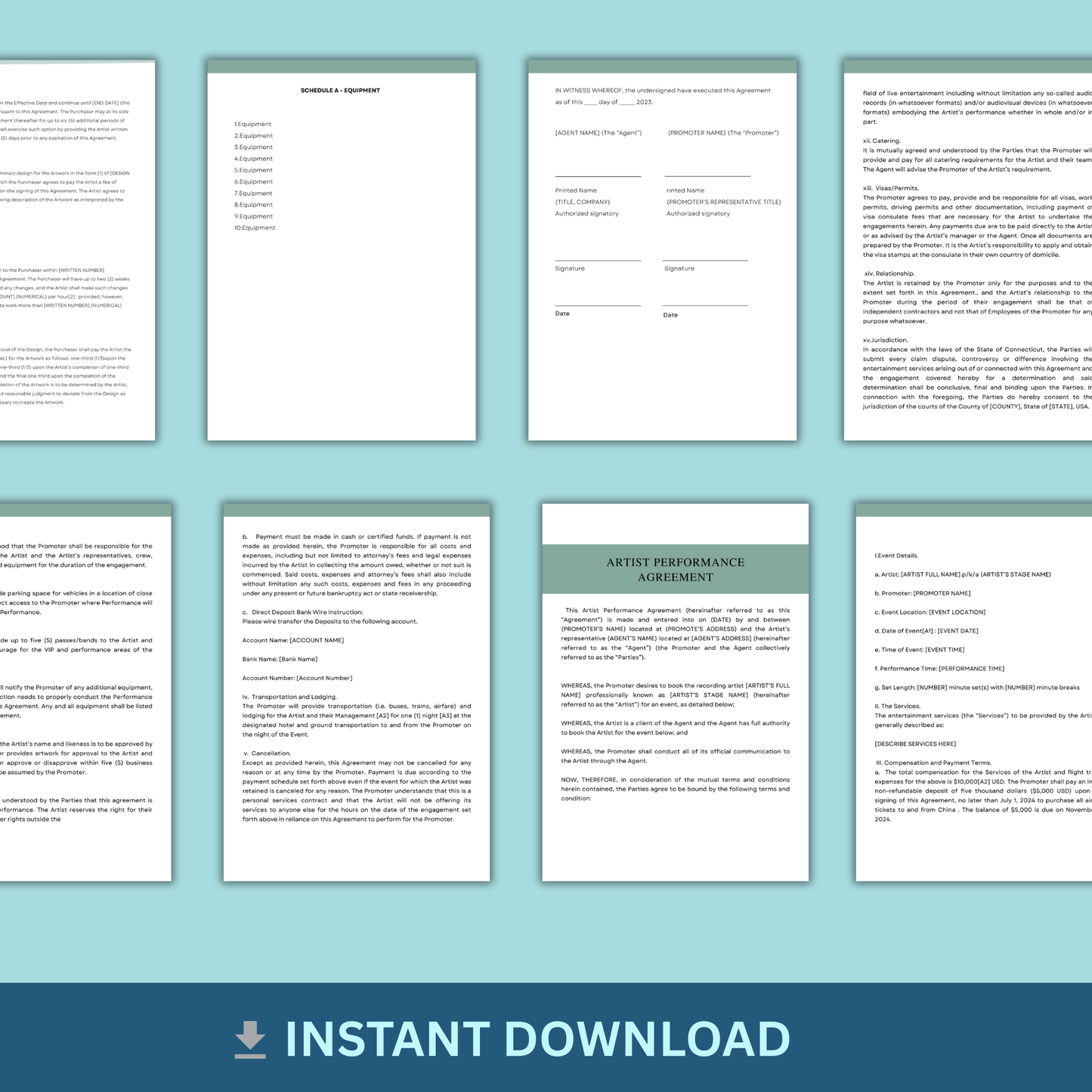 Artist Performance Agreement