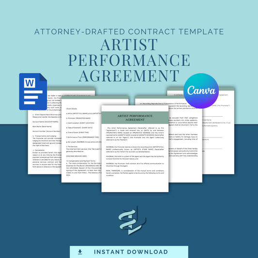 Artist Performance Agreement
