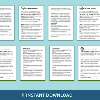 Artist and Agent Agreement - General
