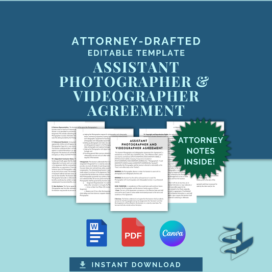 Assistant Photographer and Videographer Agreement