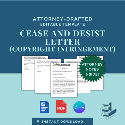 Cease & Desist - Copyright Infringement