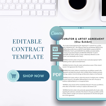 Curator and Artist Agreement (One Exhibit)