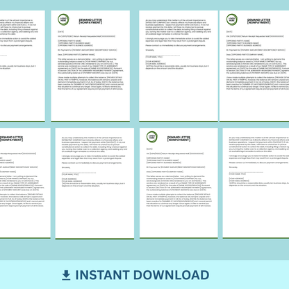 Demand Letter - Non-payment