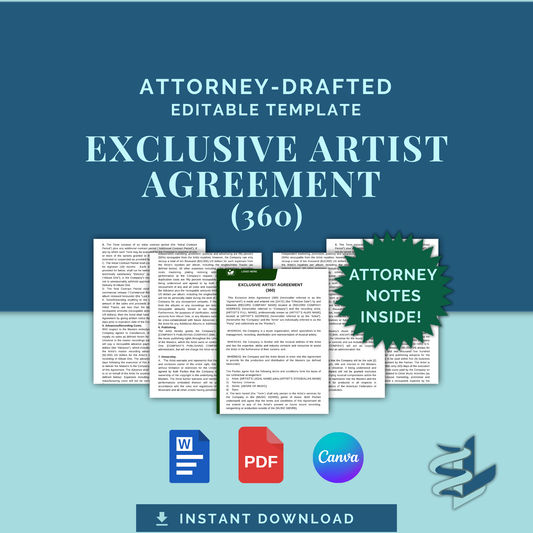 Recording Artist Agreement - 360 - Exclusive