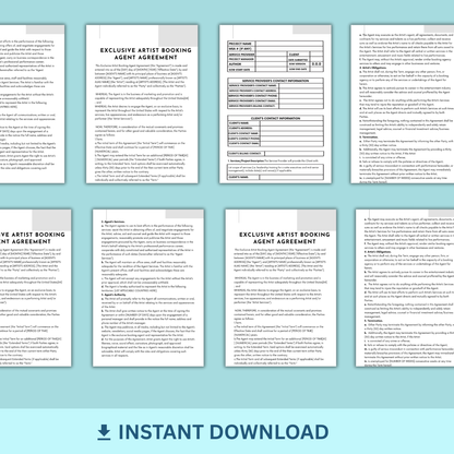 Artist Booking Agent Agreement - Exclusive