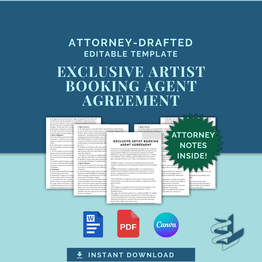 Artist Booking Agent Agreement - Exclusive