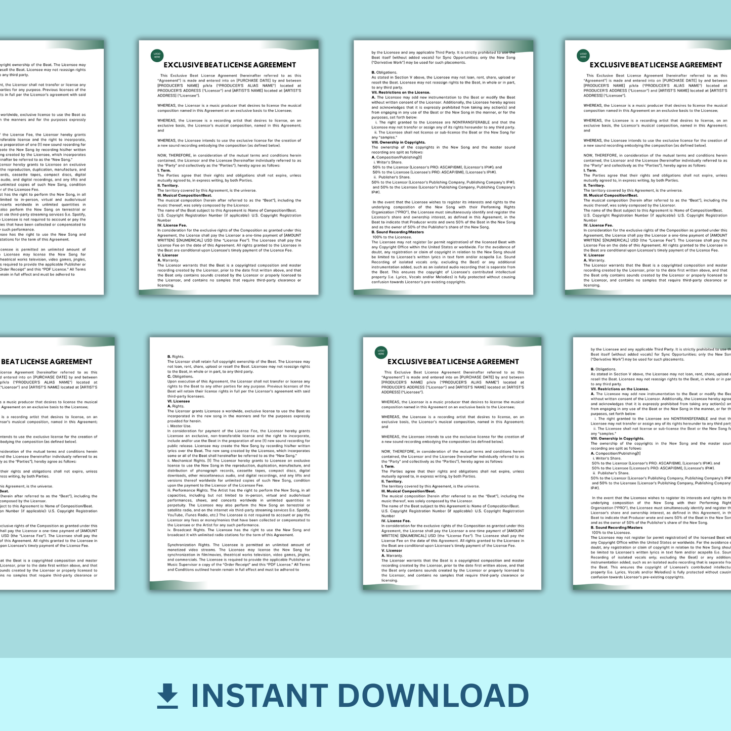 Beat License Agreement - Exclusive