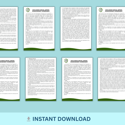 Visual Artist Management Agreement - Exclusive