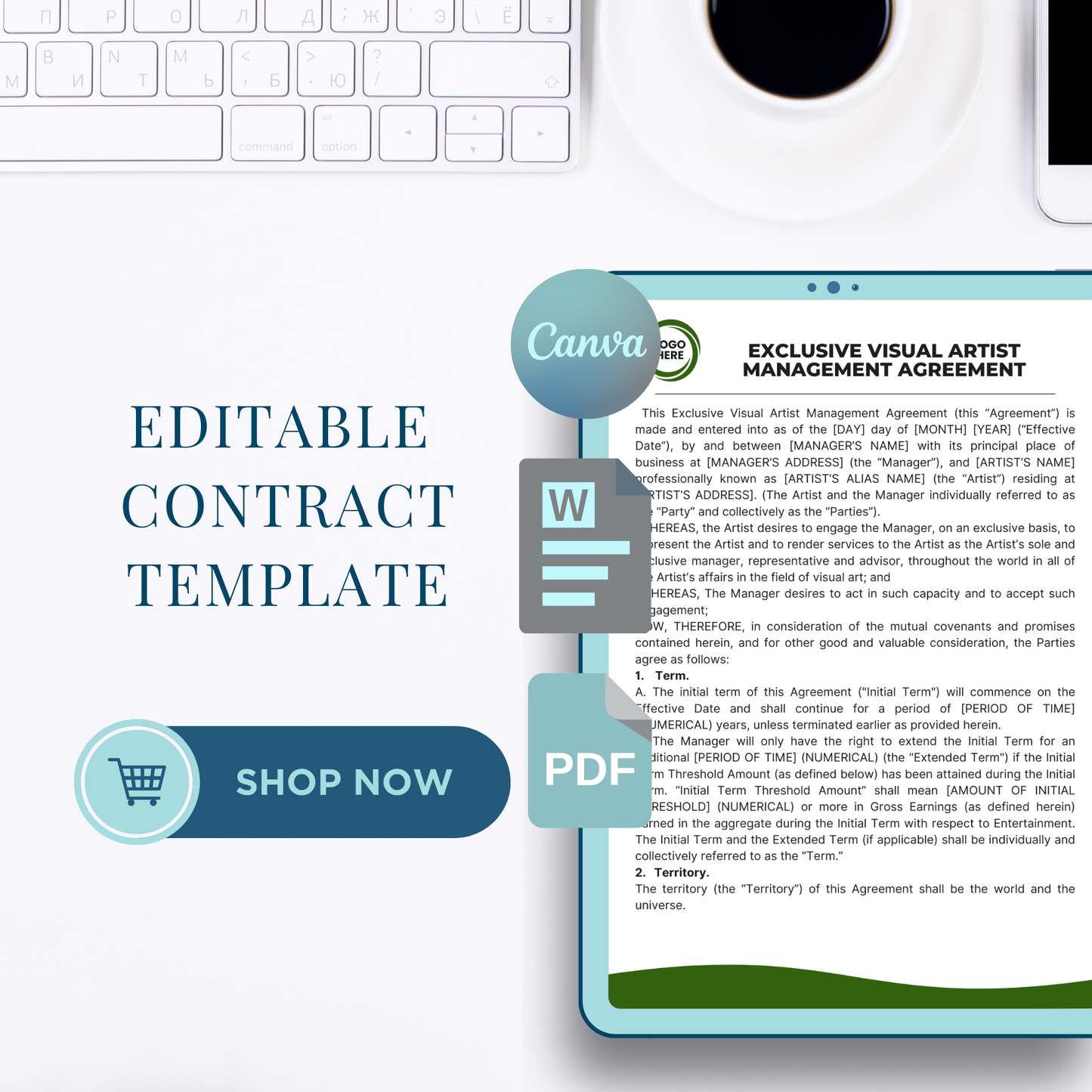 Visual Artist Management Agreement - Exclusive