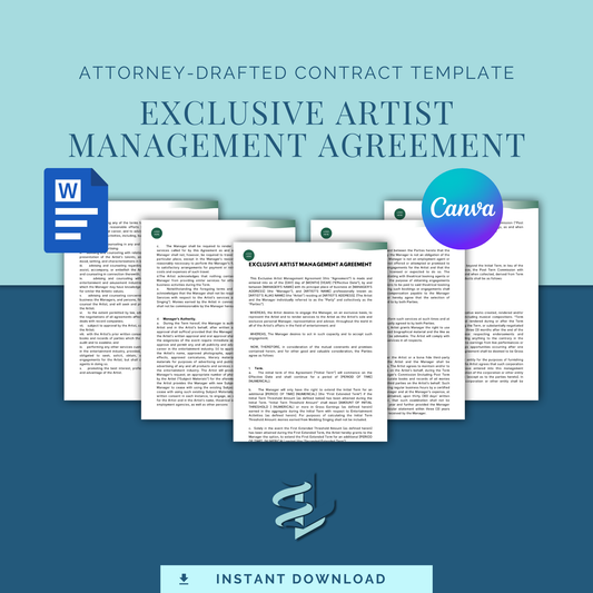 Exclusive Artist Management Agreement