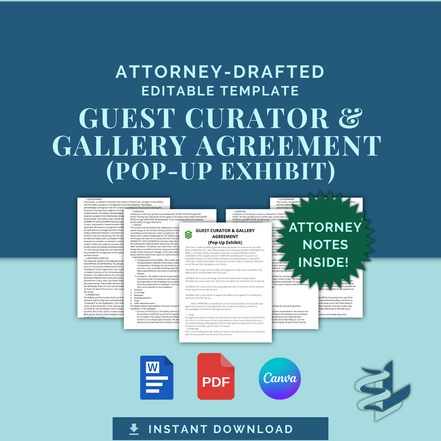 Guest Curator and Gallery (Pop-Up) Agreement