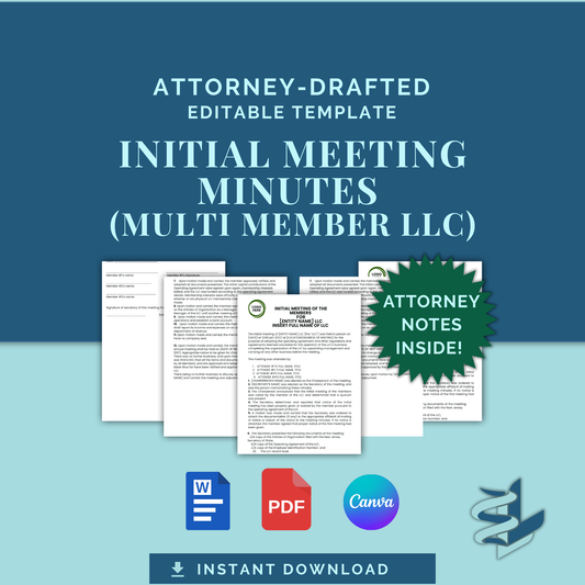 Initial Meeting Minutes (Multiple-Member)