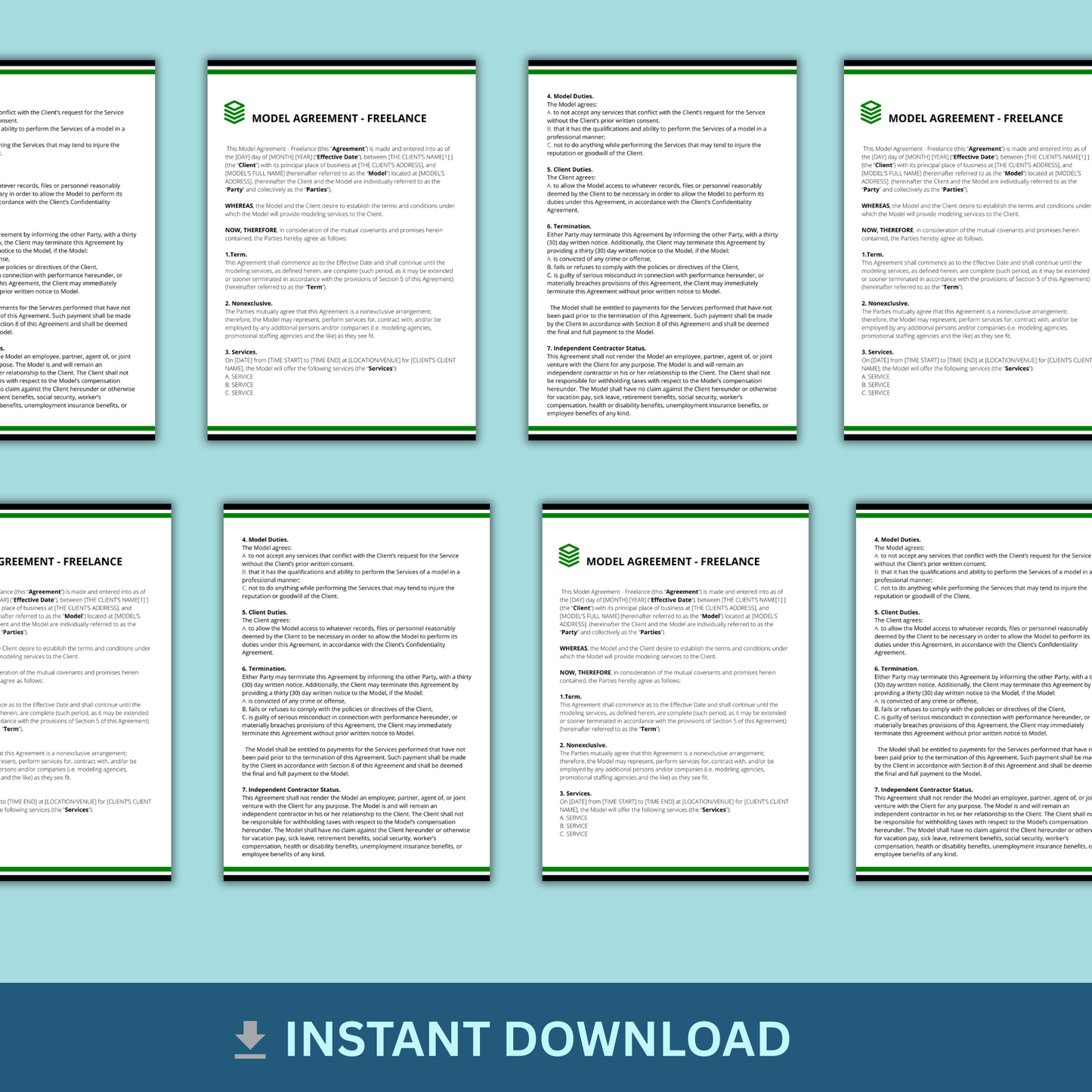 Model Agreement - Freelance