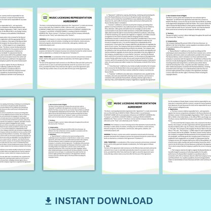 Music Licensing Representation Agreement