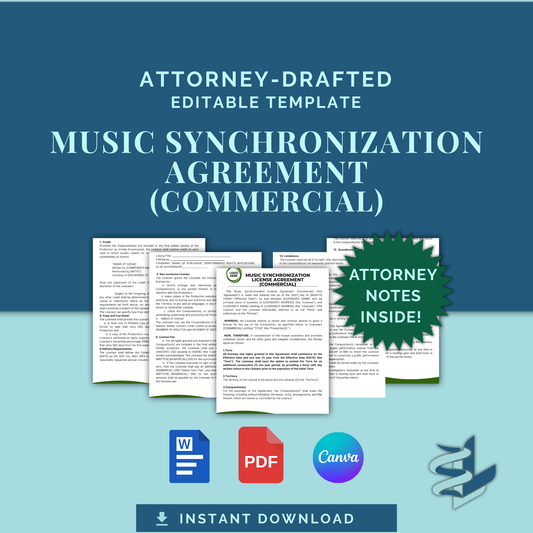 Music Synchronization License Agreement - Commercial