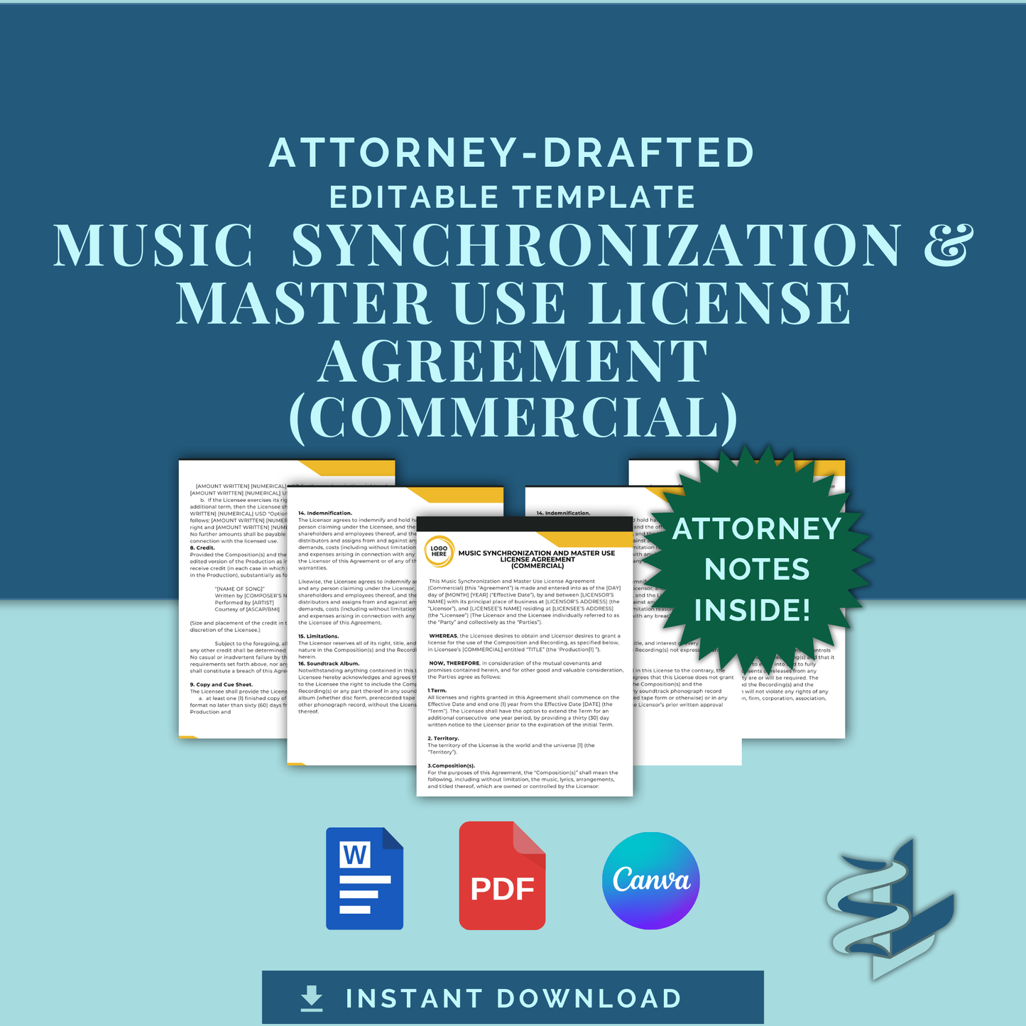 Music Synchronization and Master Use Licensing Agreement - Commercial
