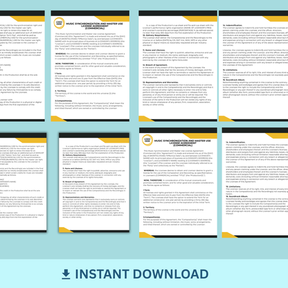 Music Synchronization and Master Use Licensing Agreement - Commercial
