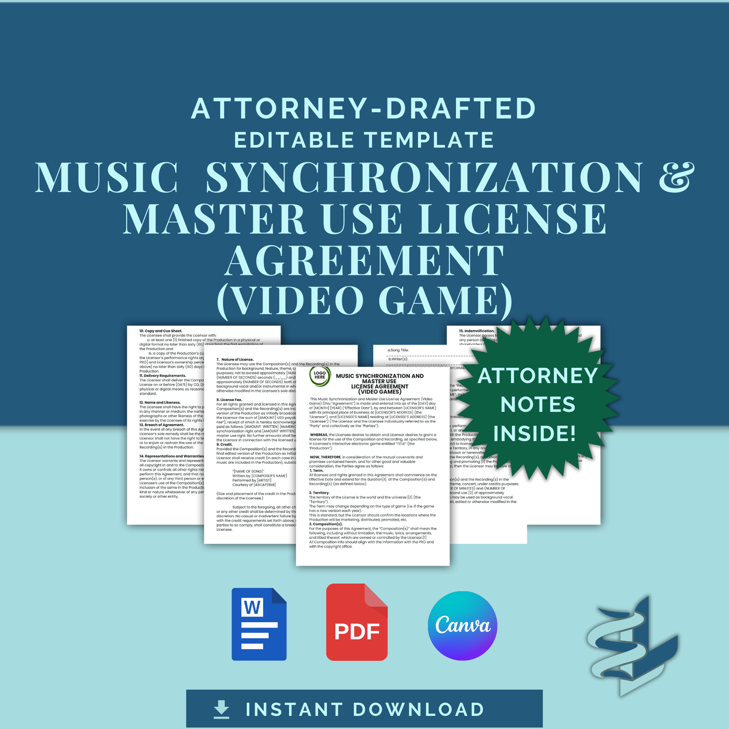Music Synchronization and Master Use Licensing Agreement - Video Game