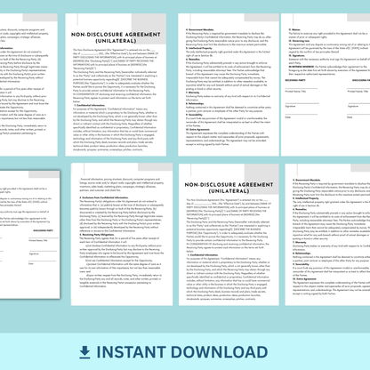 Non-Disclosure Agreement - Unilateral