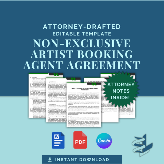 Artist Booking Agent Agreement - Non-Exclusive