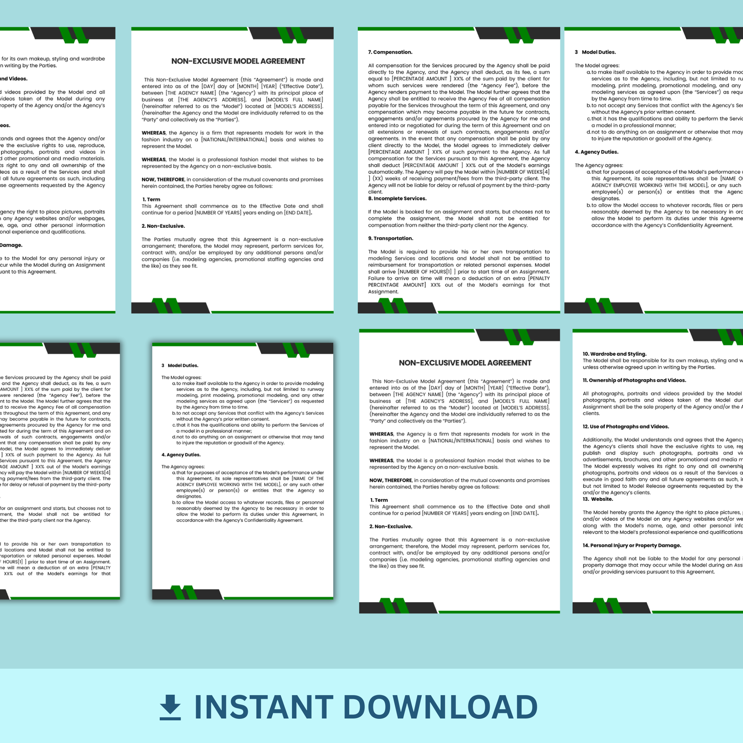 Model Agreement - Non-Exclusive