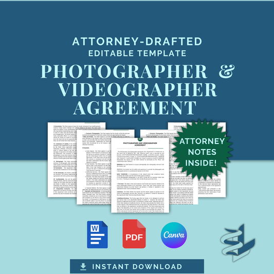 Photographer and Videographer Agreement