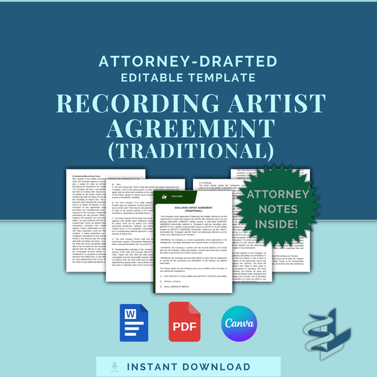 Recording Artist Agreement - Traditional
