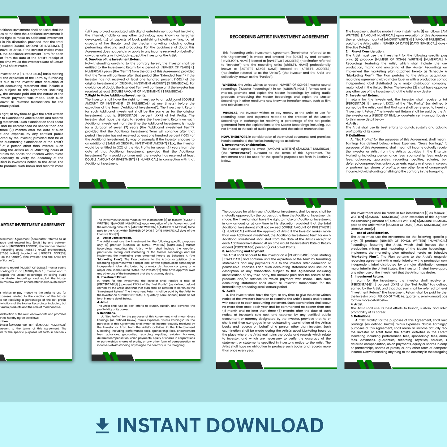 Recording Artist Investment Agreement
