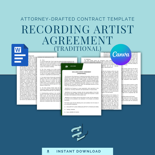 Recording Artist Agreement - Traditional