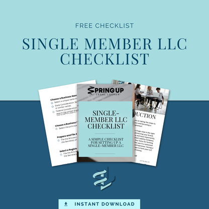 Single Member LLC Checklist