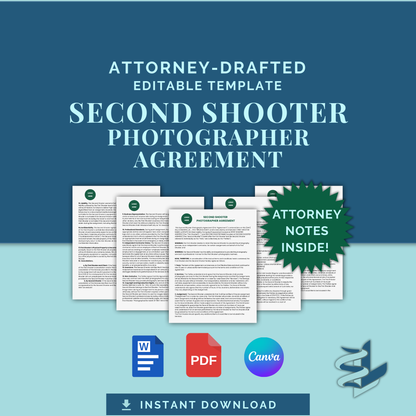 Second Shooter - Photographer Agreement