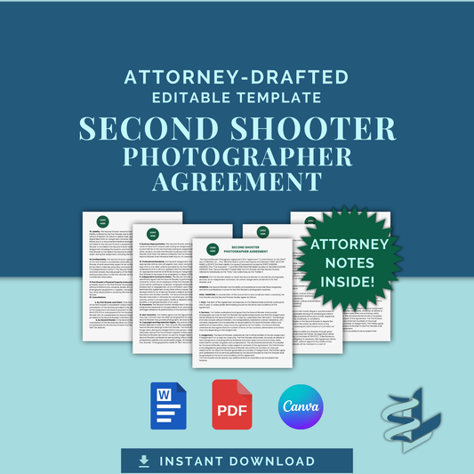 Second Shooter - Photographer Agreement