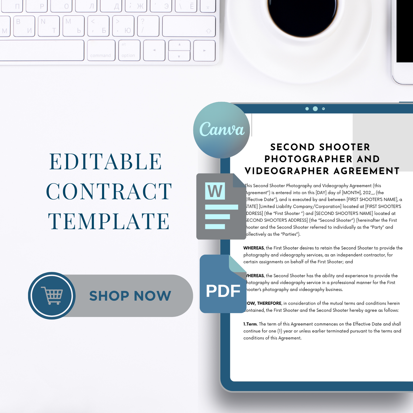 Second Shooter - Photographer and Videographer Agreement