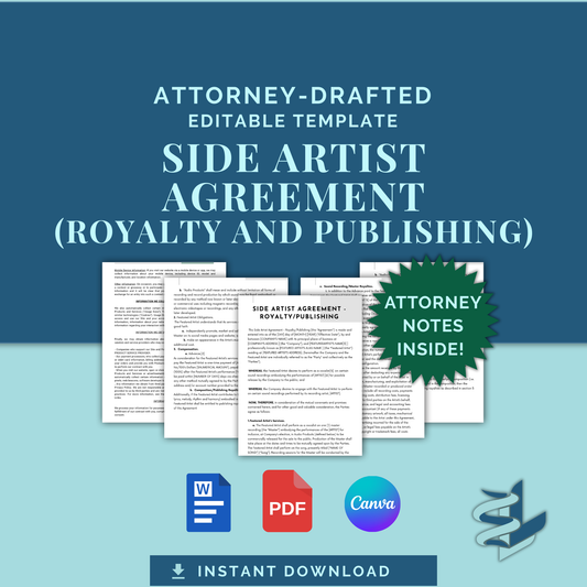 Side Artist Agreement - Publishing/Royalties