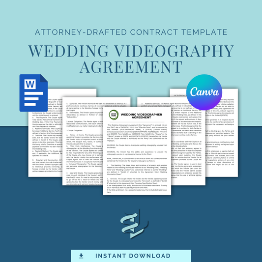 Wedding Videography Agreement